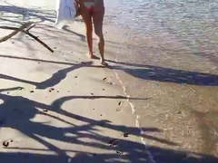 Brazillian couple having fun on the beach Part 2