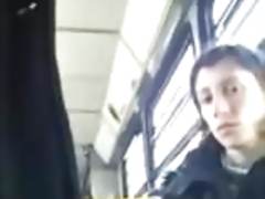 Bulge Dickflash for Woman on Bus Exhibitionist