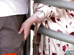 After a hard day of work, a man needs a cold drink and some pussy.